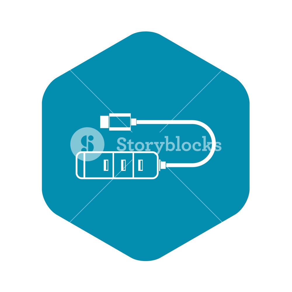 1000x1000 Usb Adapter Connectors Icon In Simple Style Isolated On White