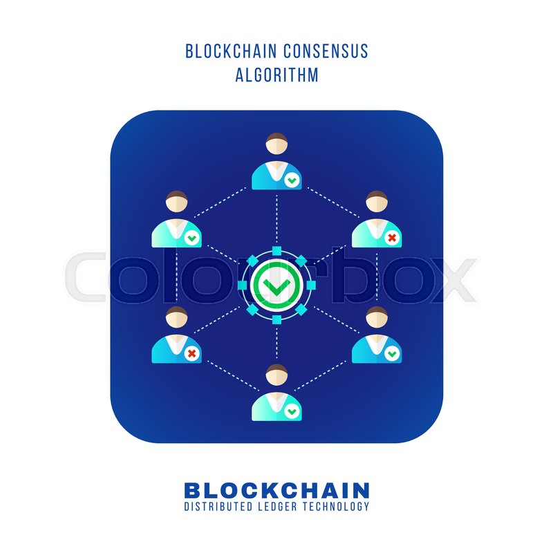 800x800 Vector Colorful Flat Design Blockchain Stock Vector Colourbox
