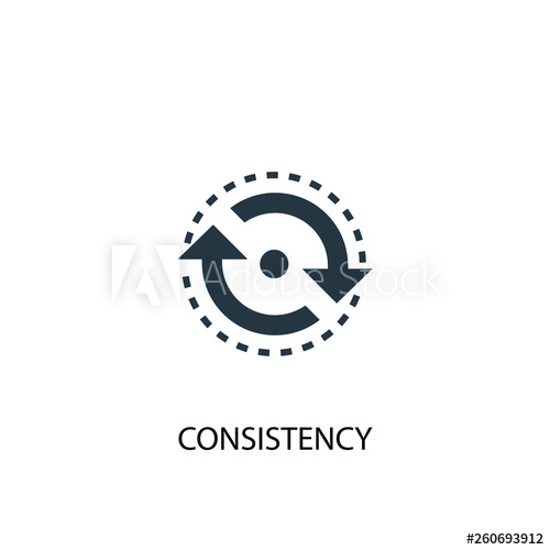 500x500 Consistency Icon Simple Element Illustration Consistency Concept