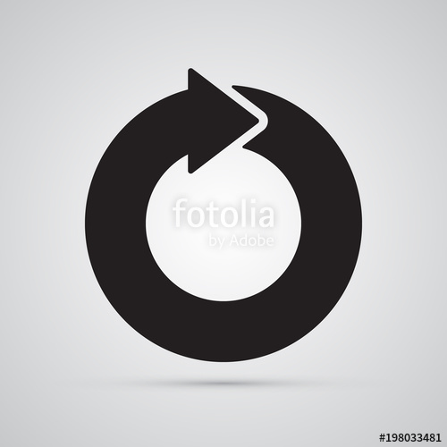 500x500 Carved Silhouette Flat Icon, Simple Vector Design Circle With One