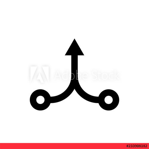 500x500 Consolidation Icon, Vector Illustration