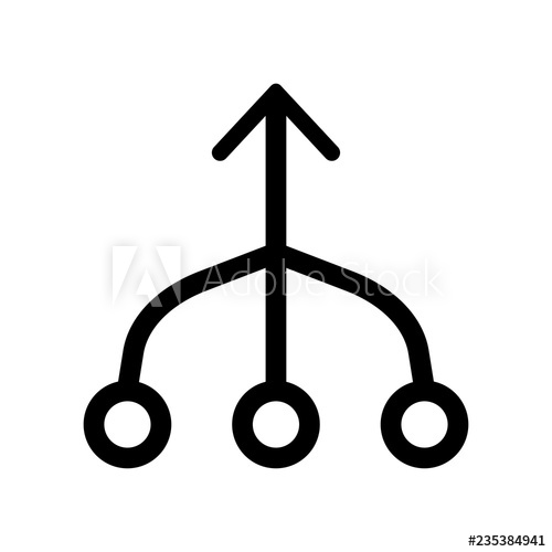 500x500 Consolidation Icon Vector Illustration