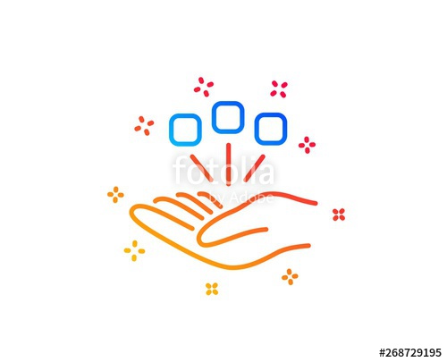 500x405 Consolidation Line Icon Business Strategy Sign Gradient Design