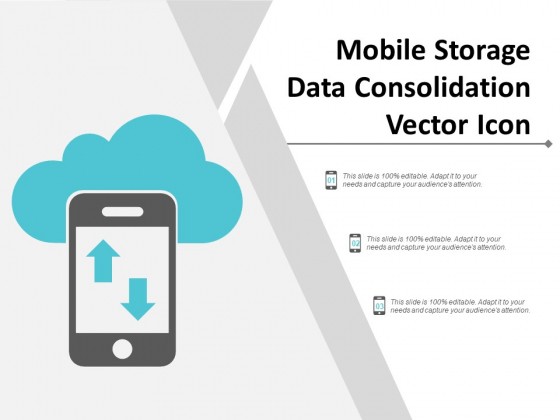 560x420 Mobile Storage Data Consolidation Vector Icon Ppt Powerpoint