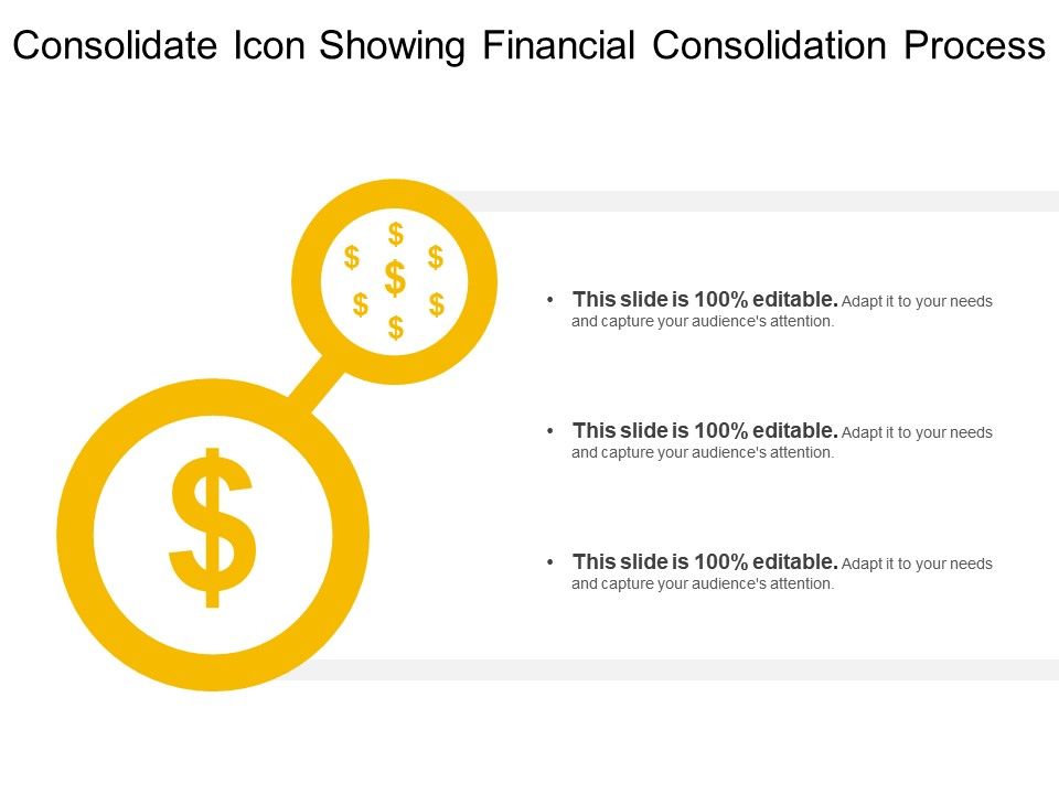 960x720 Consolidate Icon Showing Financial Consolidation Process