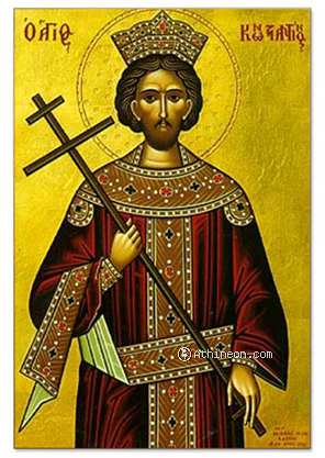 296x417 Saint Constantine The Great Hand Painted Icon