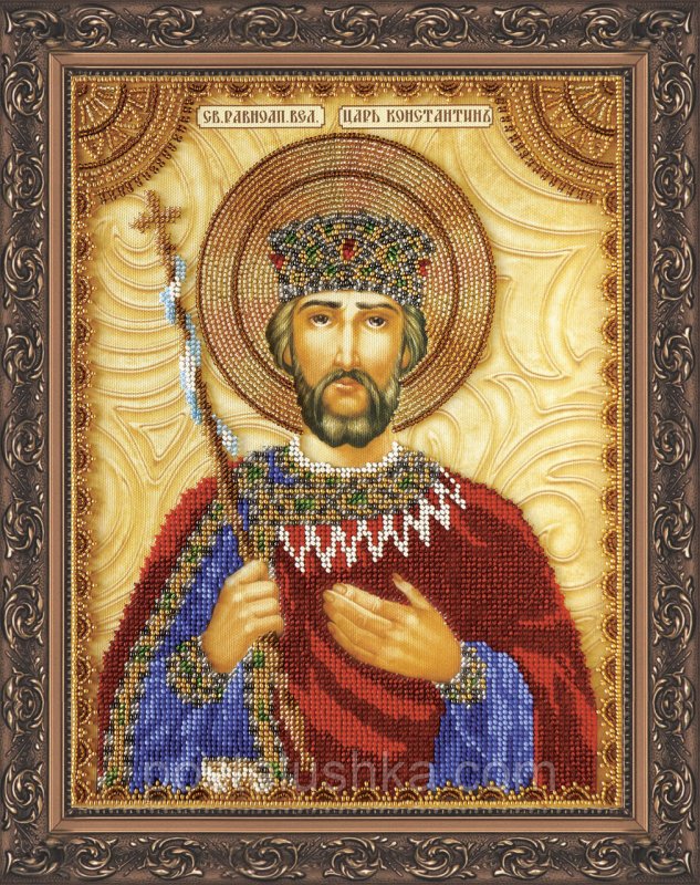 633x800 Set For Beadwork Of A Personalized Icon Of Saint Constantine