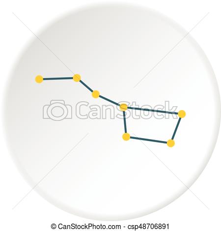450x470 Constellation Icon Circle Constellation Icon In Flat Circle