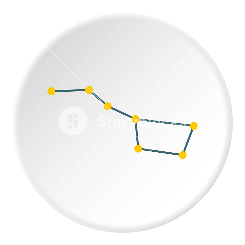 1000x1000 Constellation Icon In Flat Circle Isolated Illustration For Web