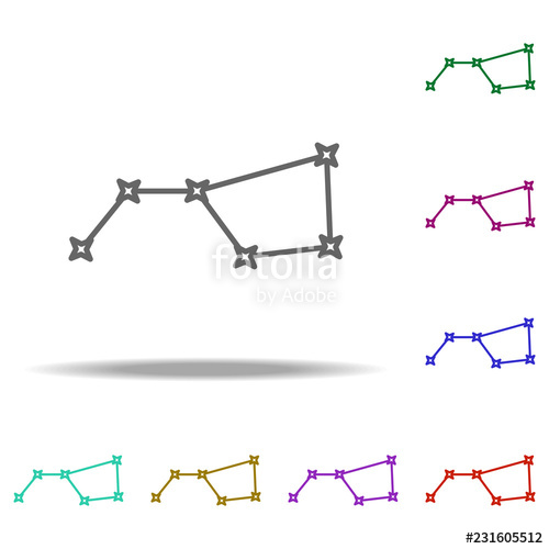 500x500 Constellation Icon Elements Of Cartooning Space In Multi Color