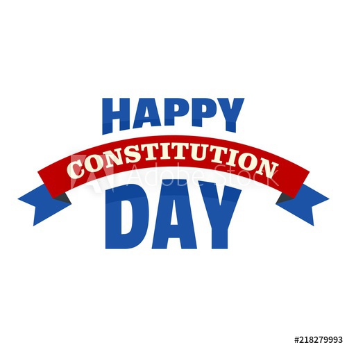 500x500 Happy Constitution Day Logo Icon Flat Illustration Of Happy