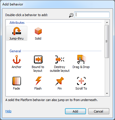 400x418 Add Behavior Dialog