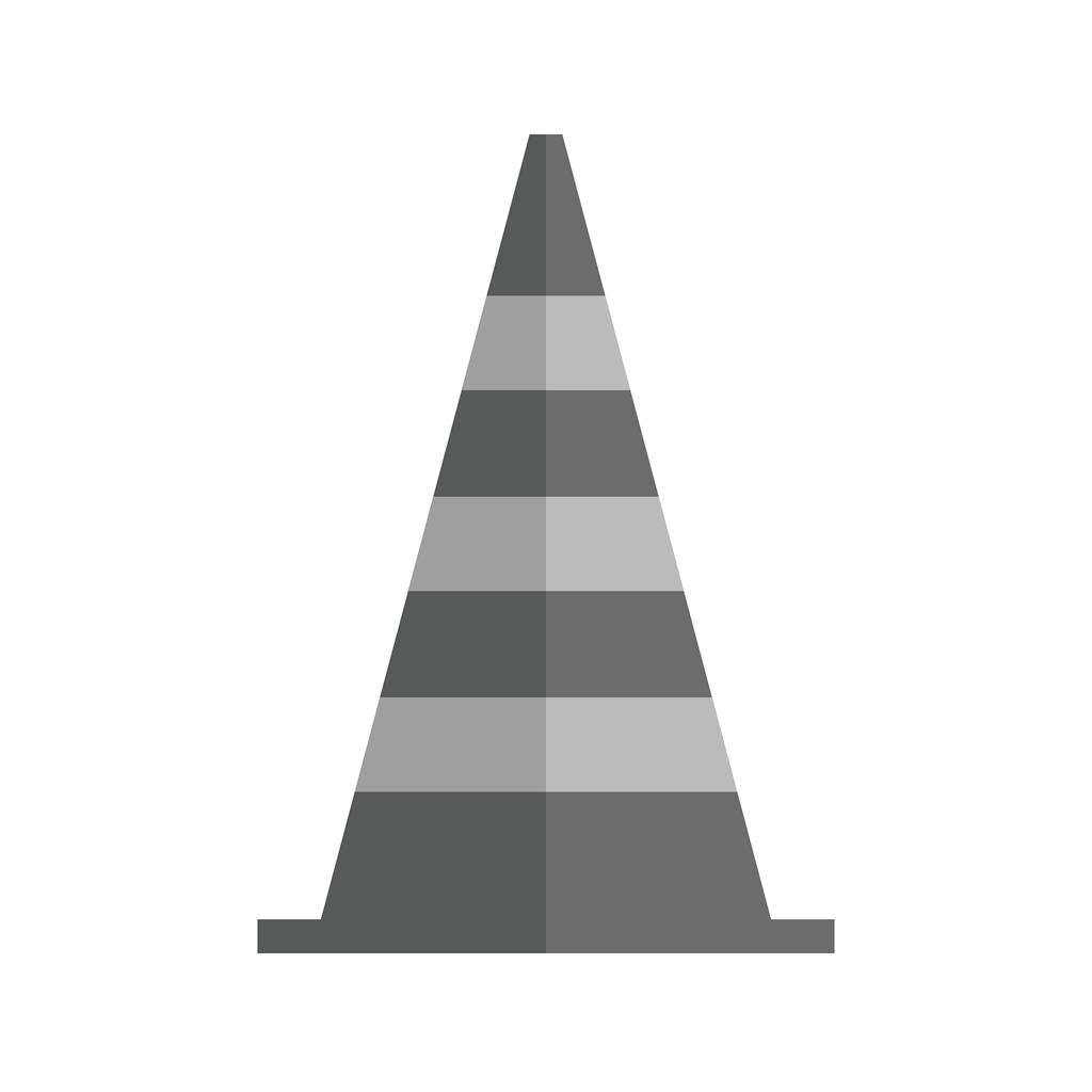 1024x1024 Construction Cone Greyscale Icon