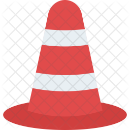 256x256 Traffic Cone Icon Of Flat Style