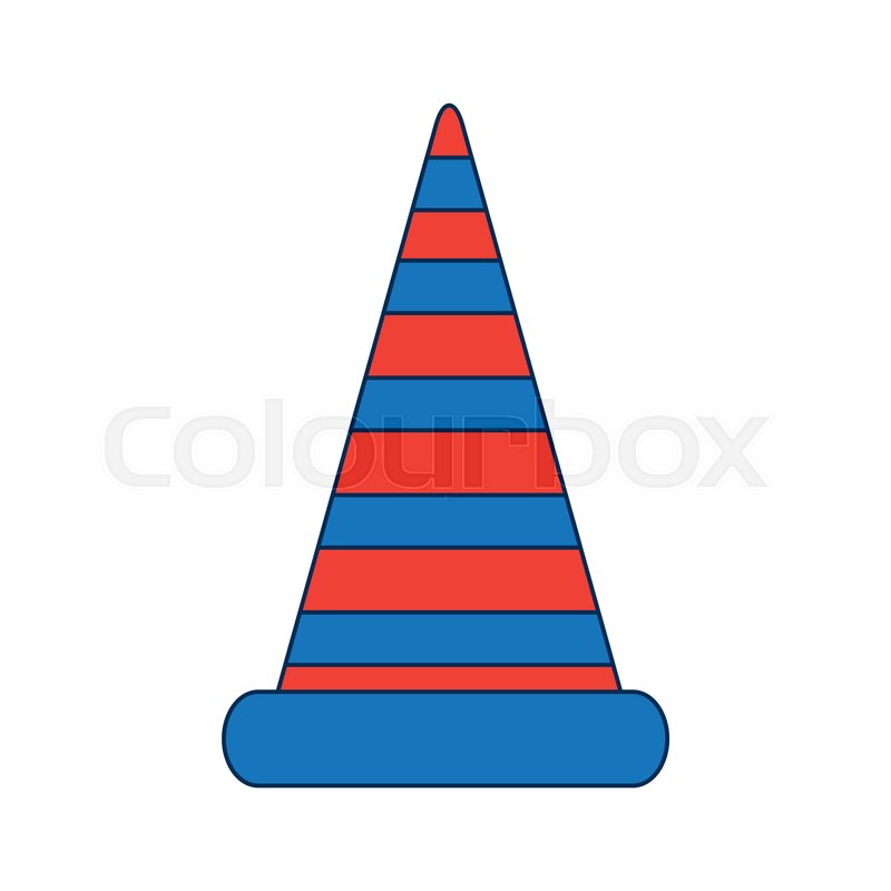 800x800 Traffic Cone Icon Road Construction Stock Vector Colourbox