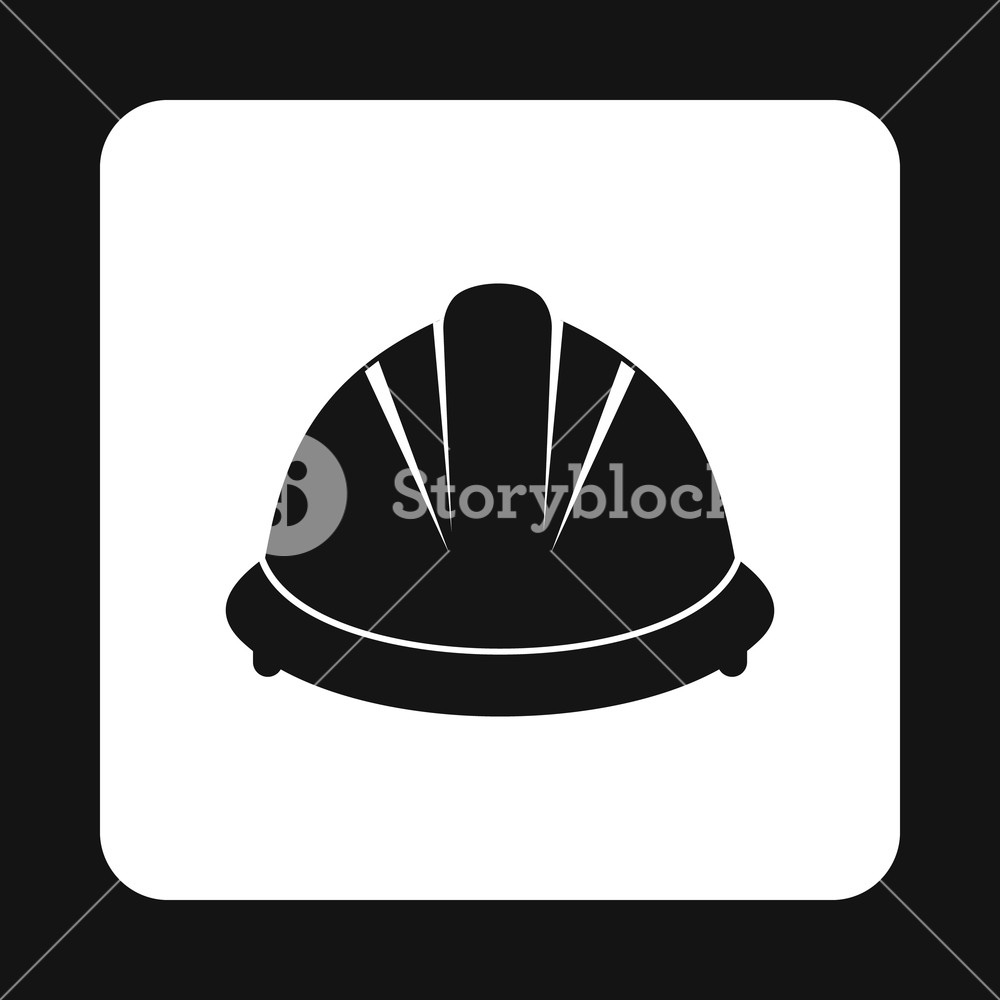 1000x1000 Construction Helmet Icon In Simple Style Isolated On White