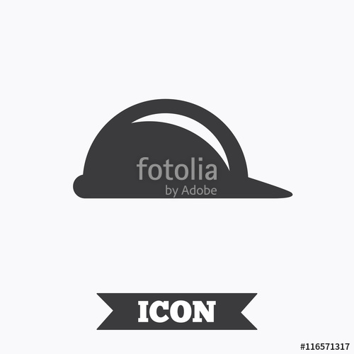 500x500 Hard Hat Sign Icon Construction Helmet Symbol Stock Image