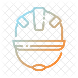 256x256 Construction Helmet Icon Of Gradient Style