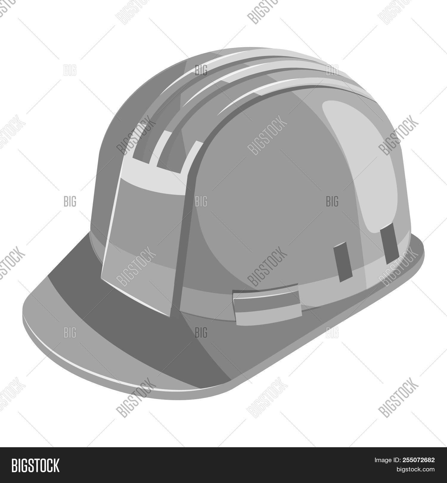 1500x1620 Construction Helmet Icon Gray Monochrome Illustration Image