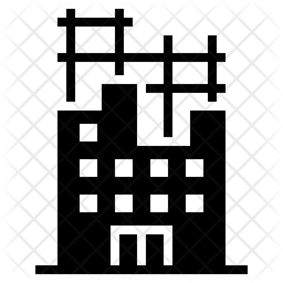 256x256 Building Construction Icon Of Glyph Style
