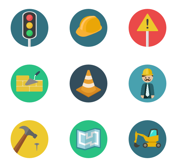 600x564 Working Construction Icon Packs