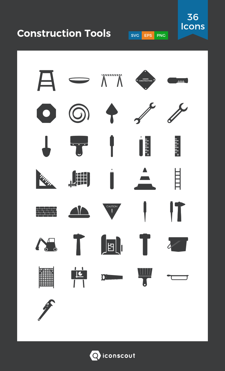 735x1210 Construction Tools Icon Pack