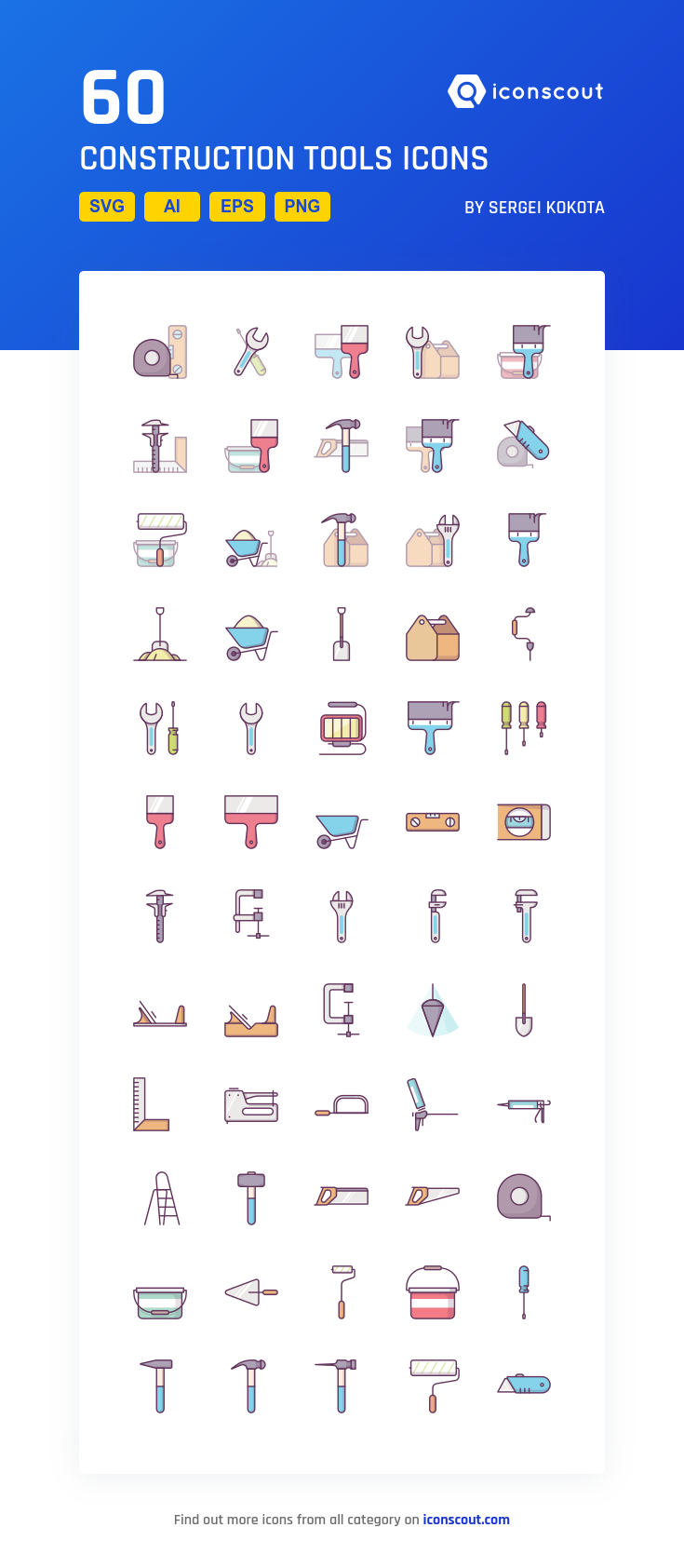 735x1684 Construction Tools Icon Pack