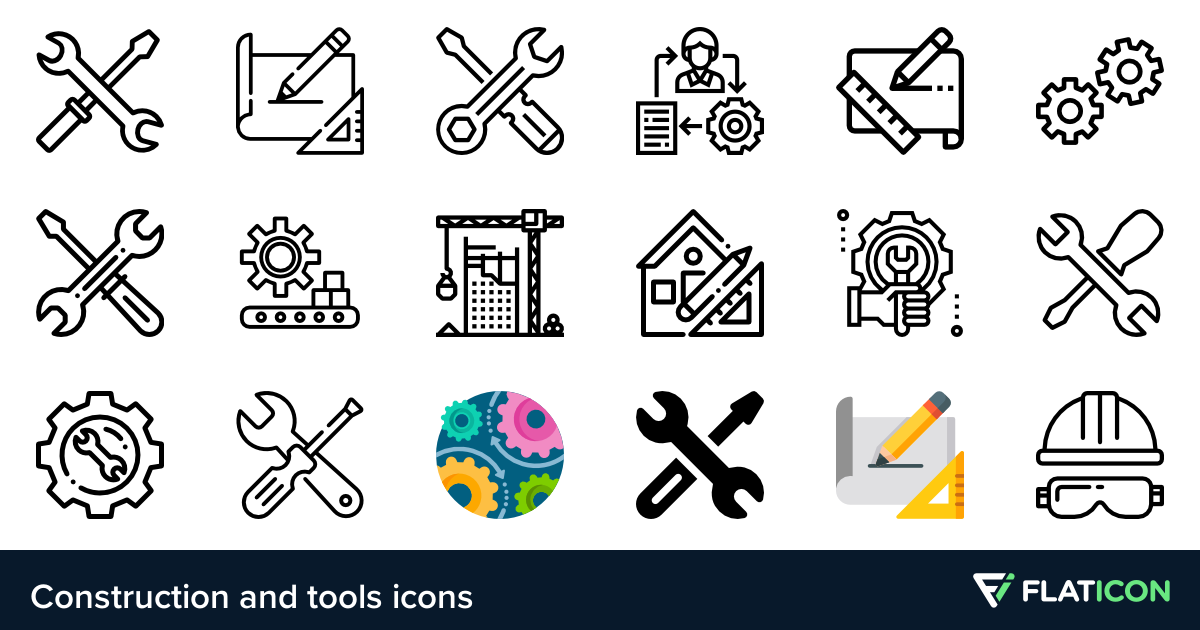 1200x630 Construction And Tools Icons