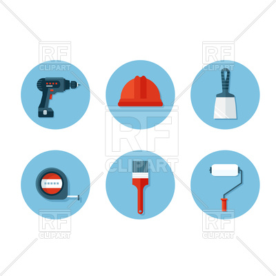 400x400 Icons Set Of Construction Tools Vector Image Of Icons And Emblems