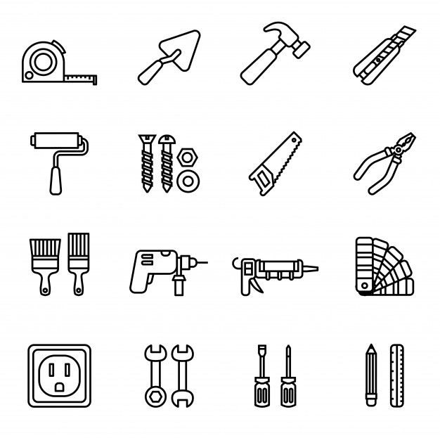 626x623 Repair And Construction Tools Icon Set Vector Premium Download