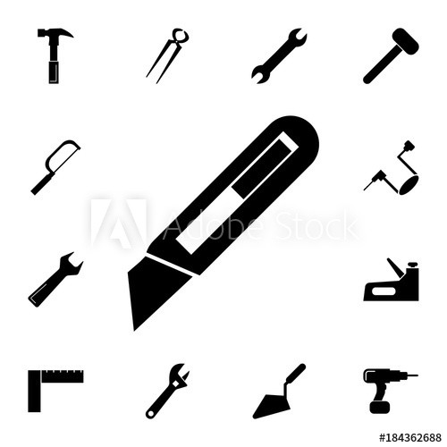 500x500 Stationery Knife Icon Set Of Construction Tools Icons Web Icons