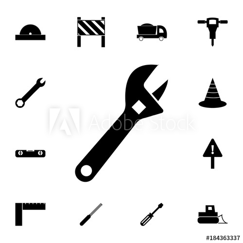 500x500 Pipe Wrench Icon Set Of Construction Tools Icons Web Icons