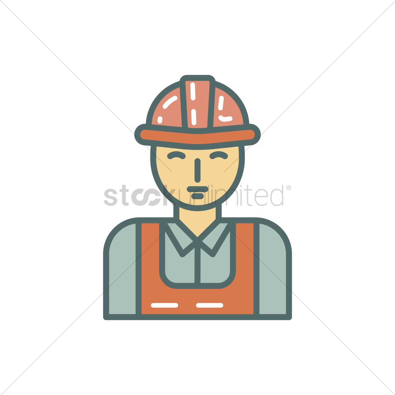 1300x1300 Construction Worker Icon Vector Image