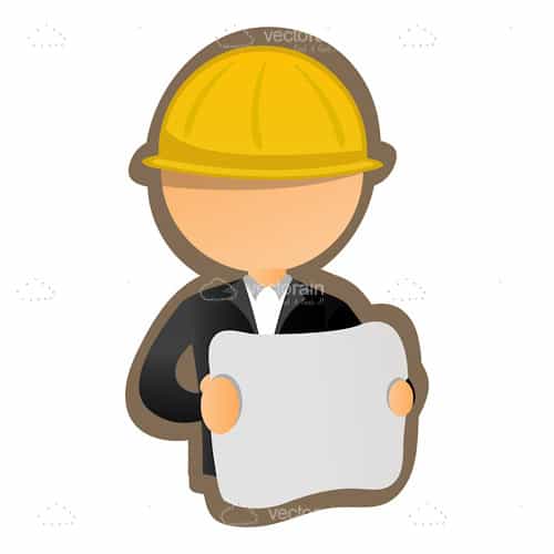 500x500 Abstract Engineer Or Construction Worker Icon