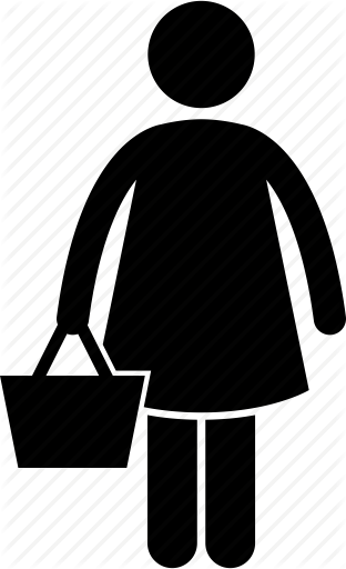 312x512 Basket, Buyer, Consumer, Grocery, Shopper, Shopping, Woman Icon