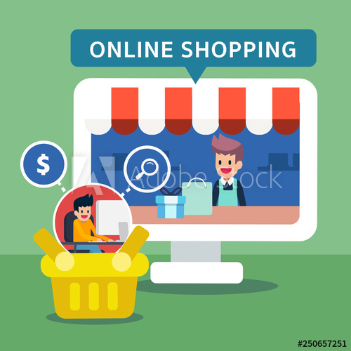 500x500 Online Shopping Consumer Purchase Product With Online Merchant