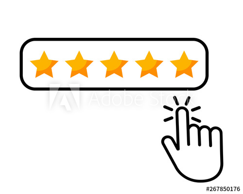500x400 Click Here Hand Icon Button Five Stars Consumer Rating Product