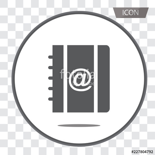 500x500 Address Book Icon Vector, Contact Book Icon Isolated