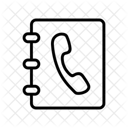 256x256 Contact Book Icon Of Line Style