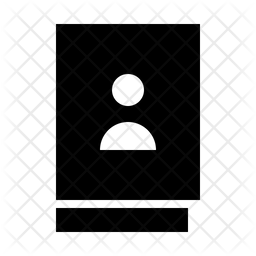 256x256 Contact Book Icon Of Glyph Style