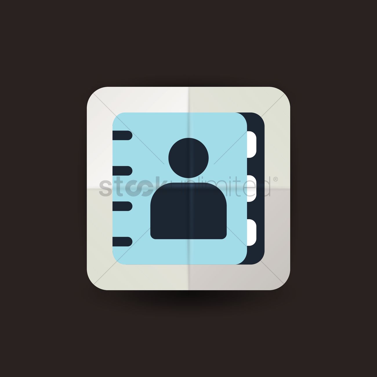 1300x1300 Contact Book Icon Vector Image