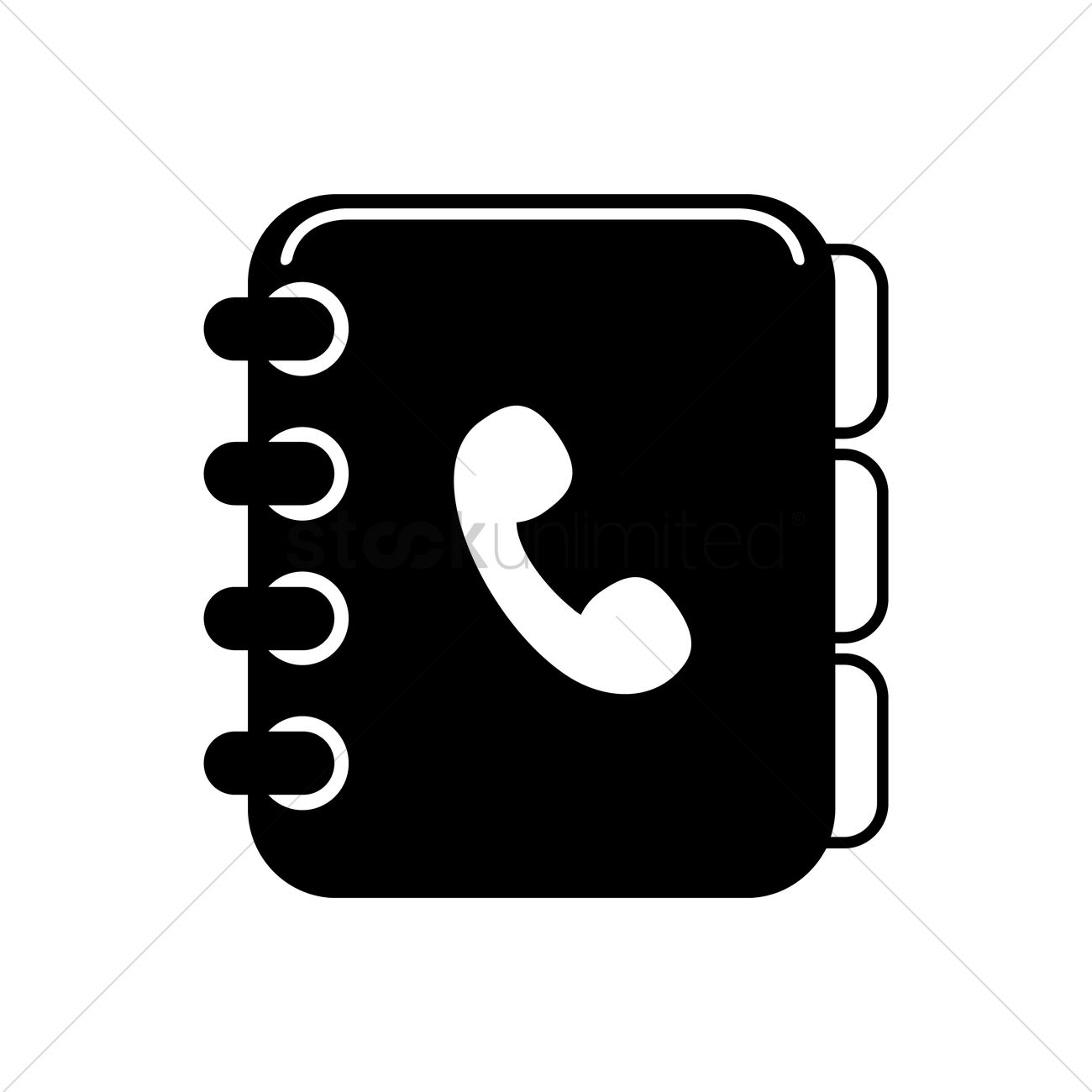 1300x1300 Contact Book Icon Vector Image
