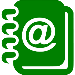 256x256 Green Address Book Icon