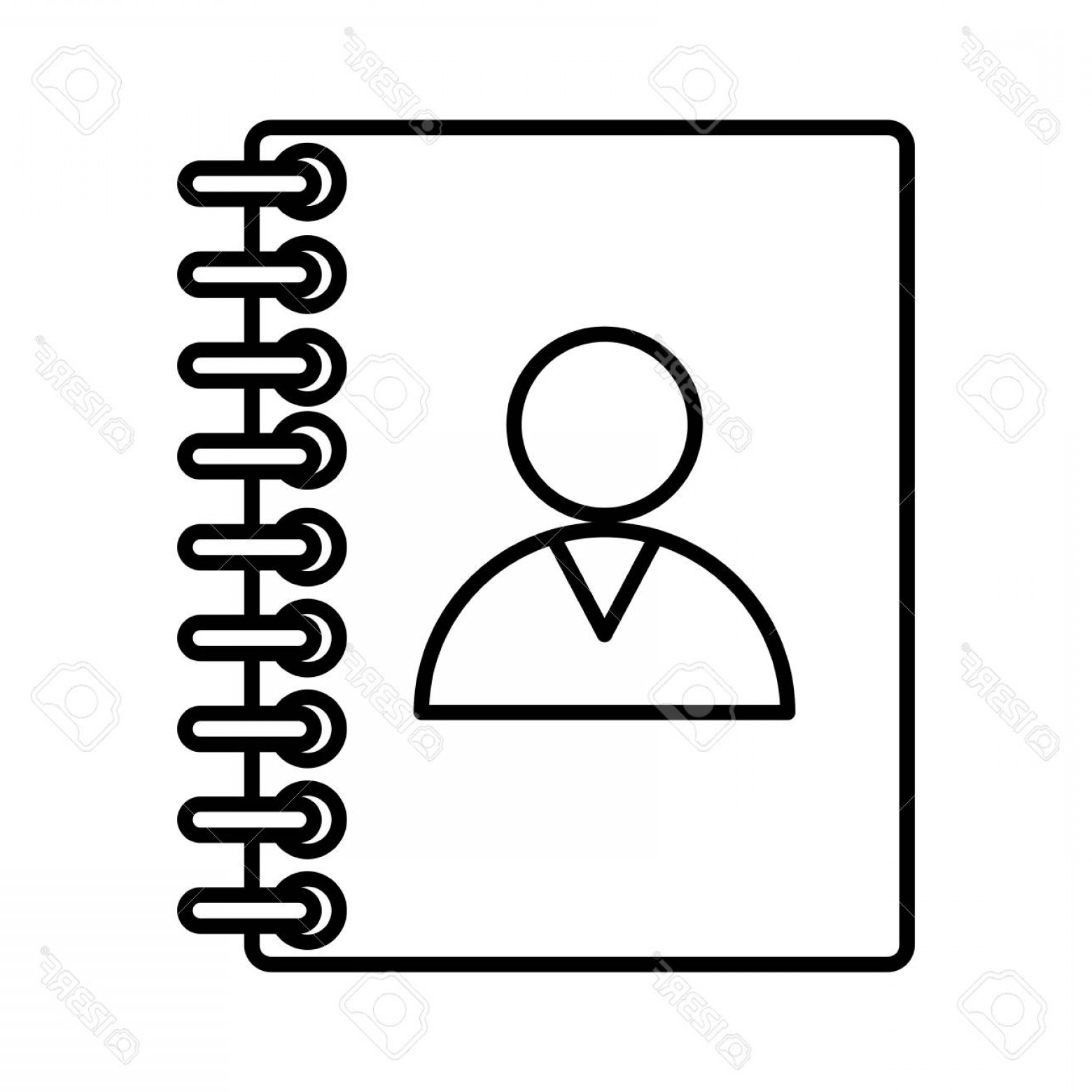 1560x1560 Photostock Vector Contacts Address Book Icon Vector Illustration