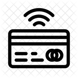 256x256 Contact Less Bank Card Icon Of Line Style