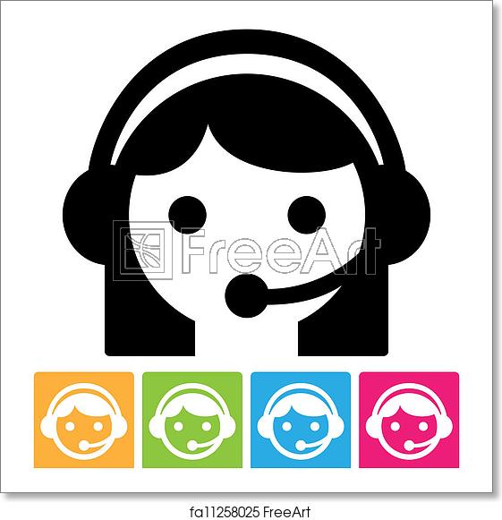561x581 Free Art Print Of Call Center Icon Call Center Assistant