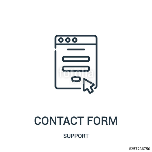500x500 Contact Form Icon Vector From Support Collection Thin Line