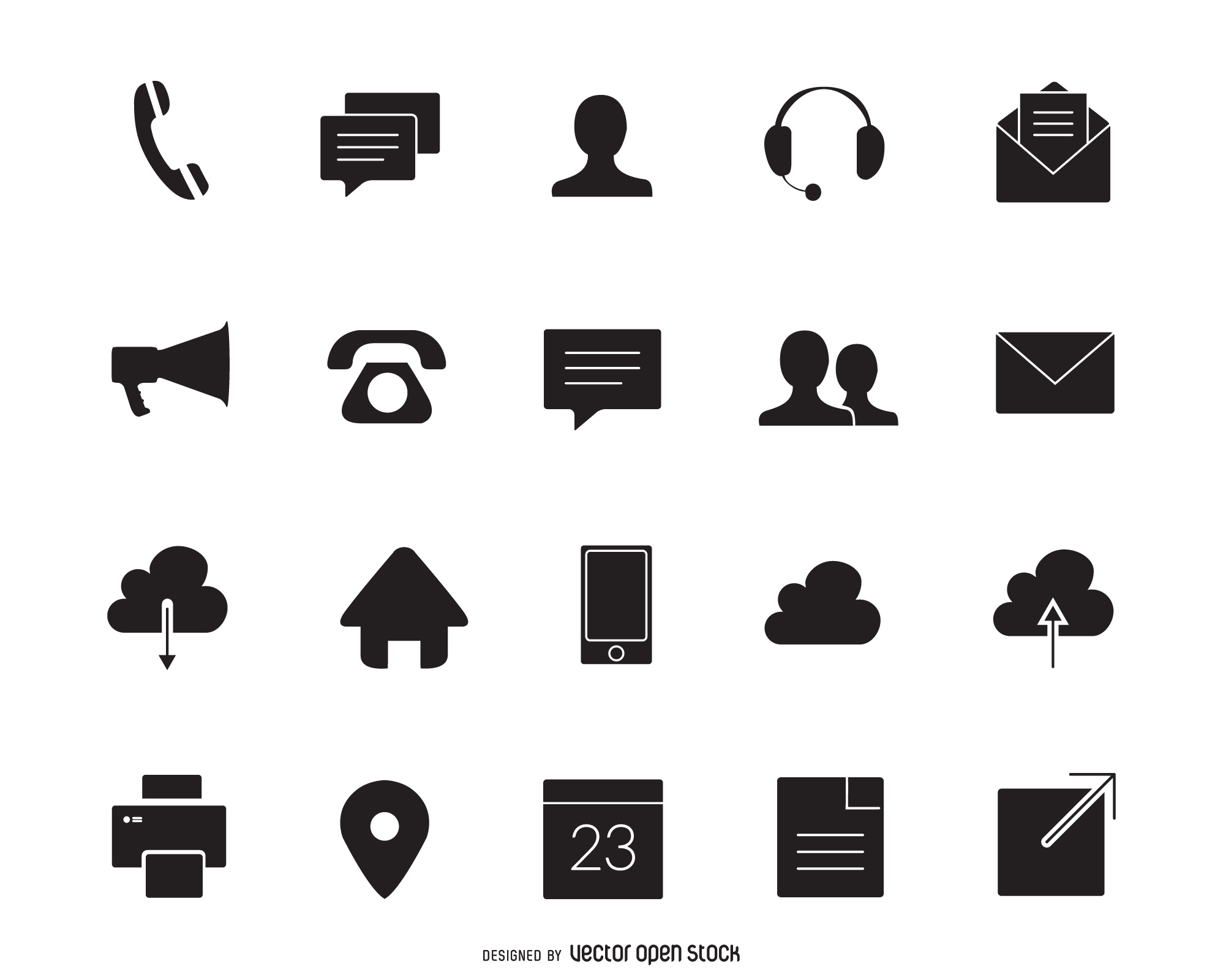 1997x1600 Contact Icon Set