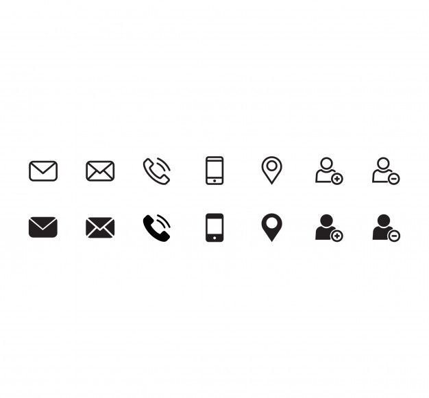 626x581 Contact Icon Set Premium Vector Rumah Baru Contact Icons