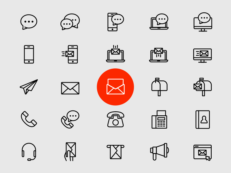 800x600 Contact Icons